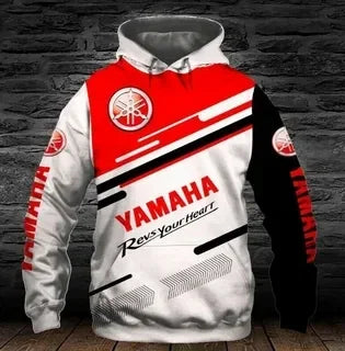 2025 Spring/Summer New 3D Printed Yamaha Motorcycle Off road Hoodie for Extreme Sports Adventure Men&