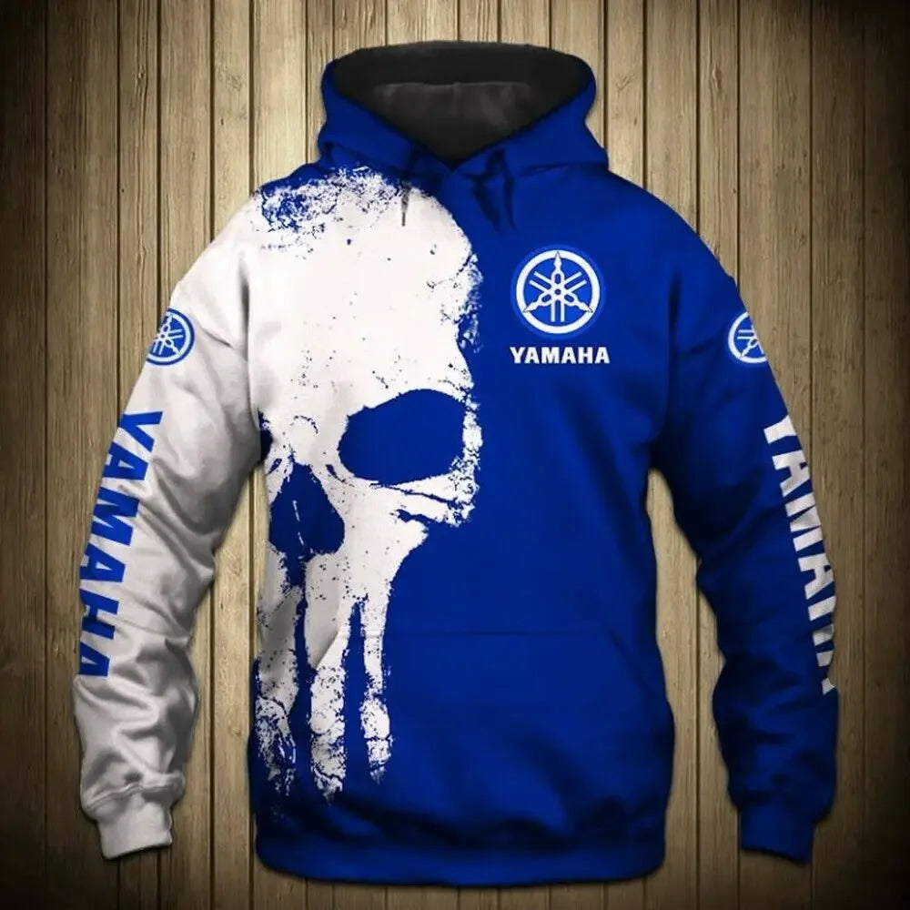 2025 Spring/Summer New 3D Printed Yamaha Motorcycle Off road Hoodie for Extreme Sports Adventure Men&