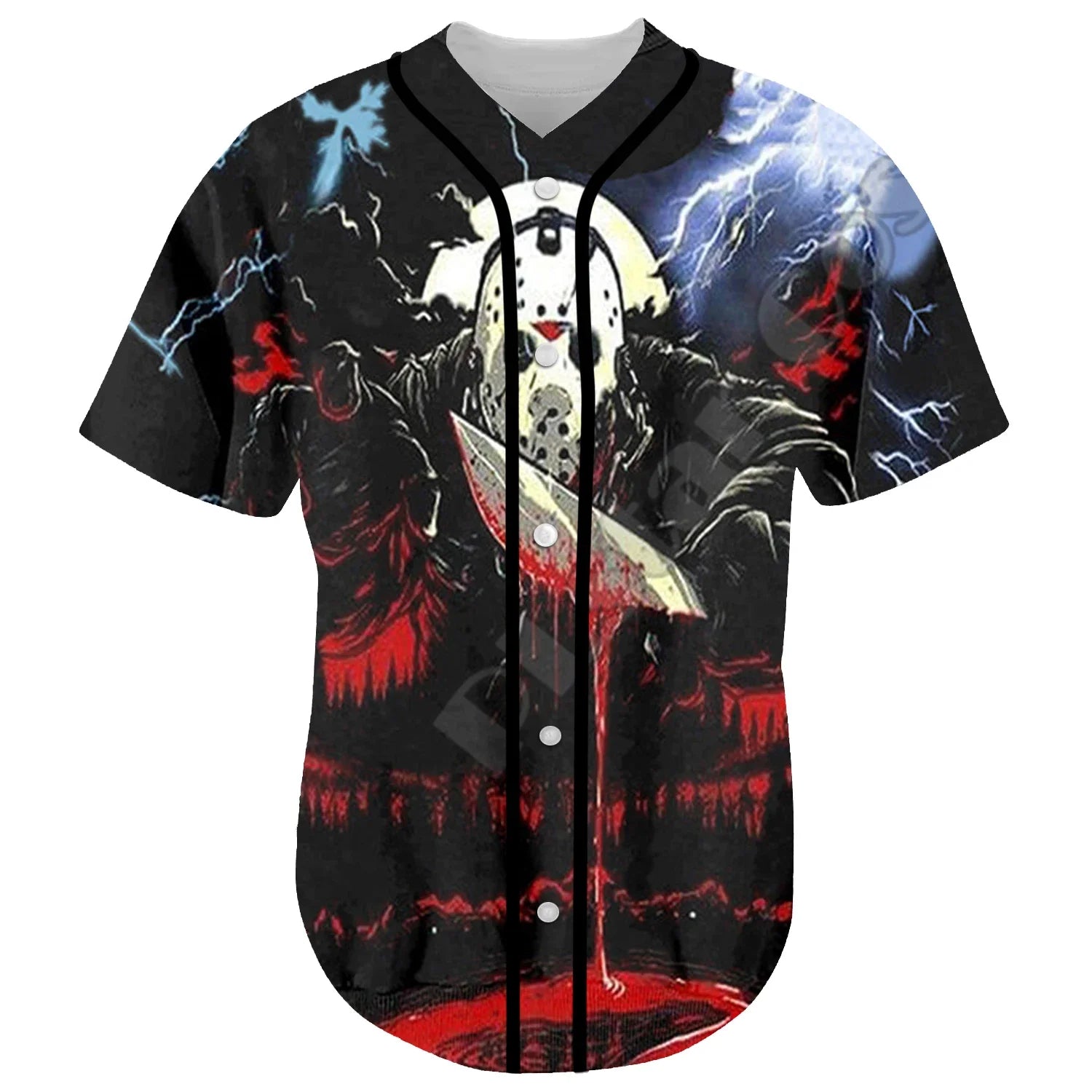 Halloween Horror Terror Movie Cosplay Michael Myers 3DPrint Summer Baseball Shirts Jersey Funny Casual Unisex Short Sleeves X1