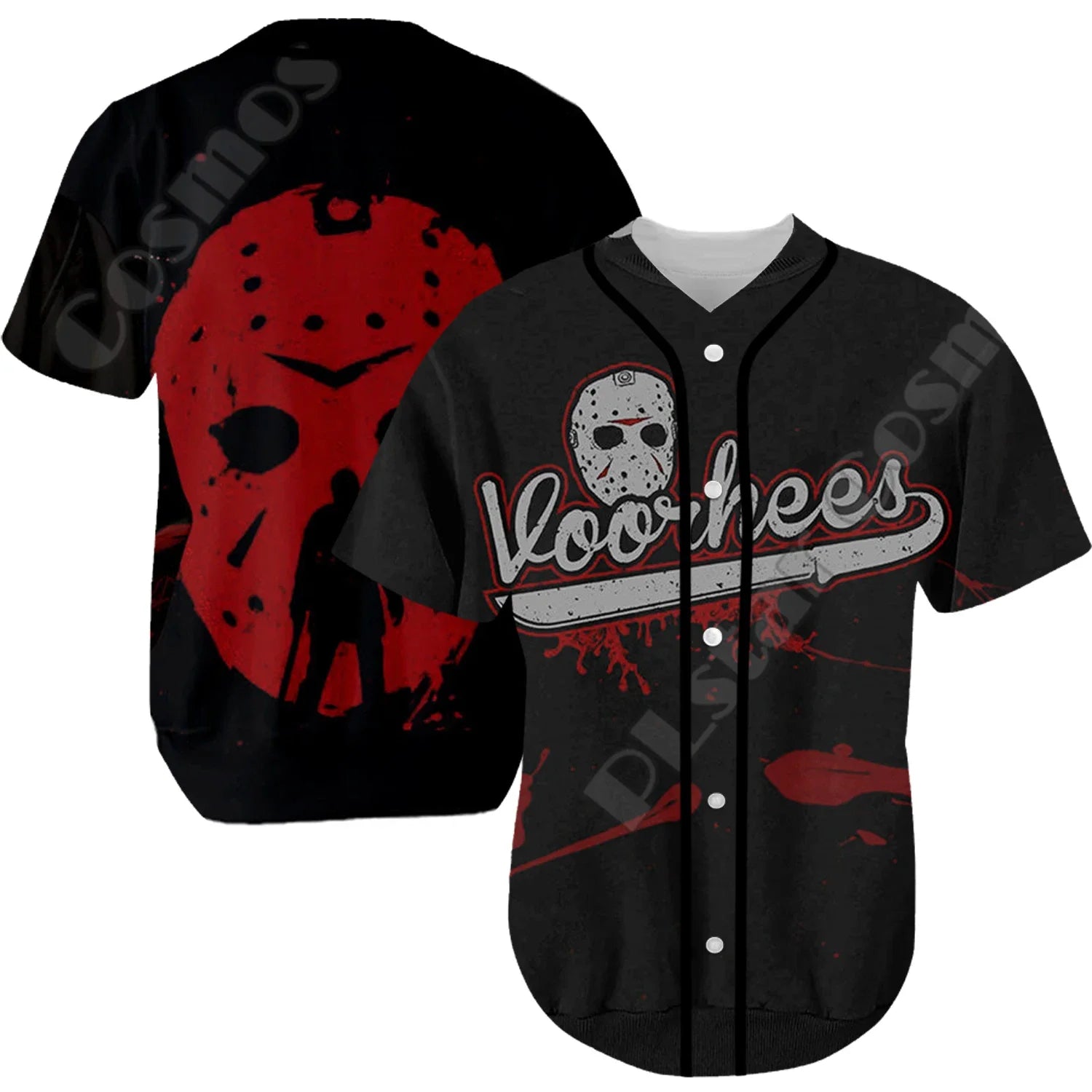 Halloween Horror Terror Movie Cosplay Michael Myers 3DPrint Summer Baseball Shirts Jersey Funny Casual Unisex Short Sleeves X1