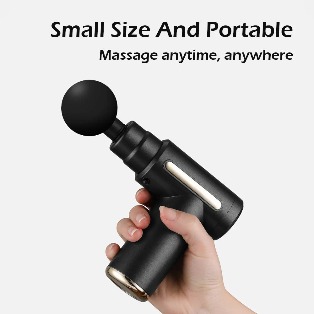 Button Fascia Gun Deep Tissue Massage Mini Lightweight and Adjustable Speed Massage Equipment Suitable for the Body