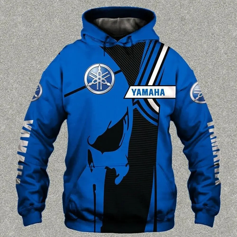 2025 Spring/Summer New 3D Printed Yamaha Motorcycle Off road Hoodie for Extreme Sports Adventure Men&