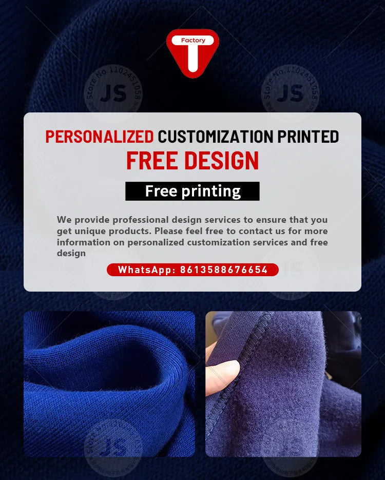 Customized Logo Men Women Autumn Winter Pullover Hoodie Fleece Work Coat Team Club Solid Color Sweater High School Student Top