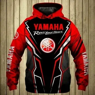 2025 Spring/Summer New 3D Printed Yamaha Motorcycle Off road Hoodie for Extreme Sports Adventure Men&