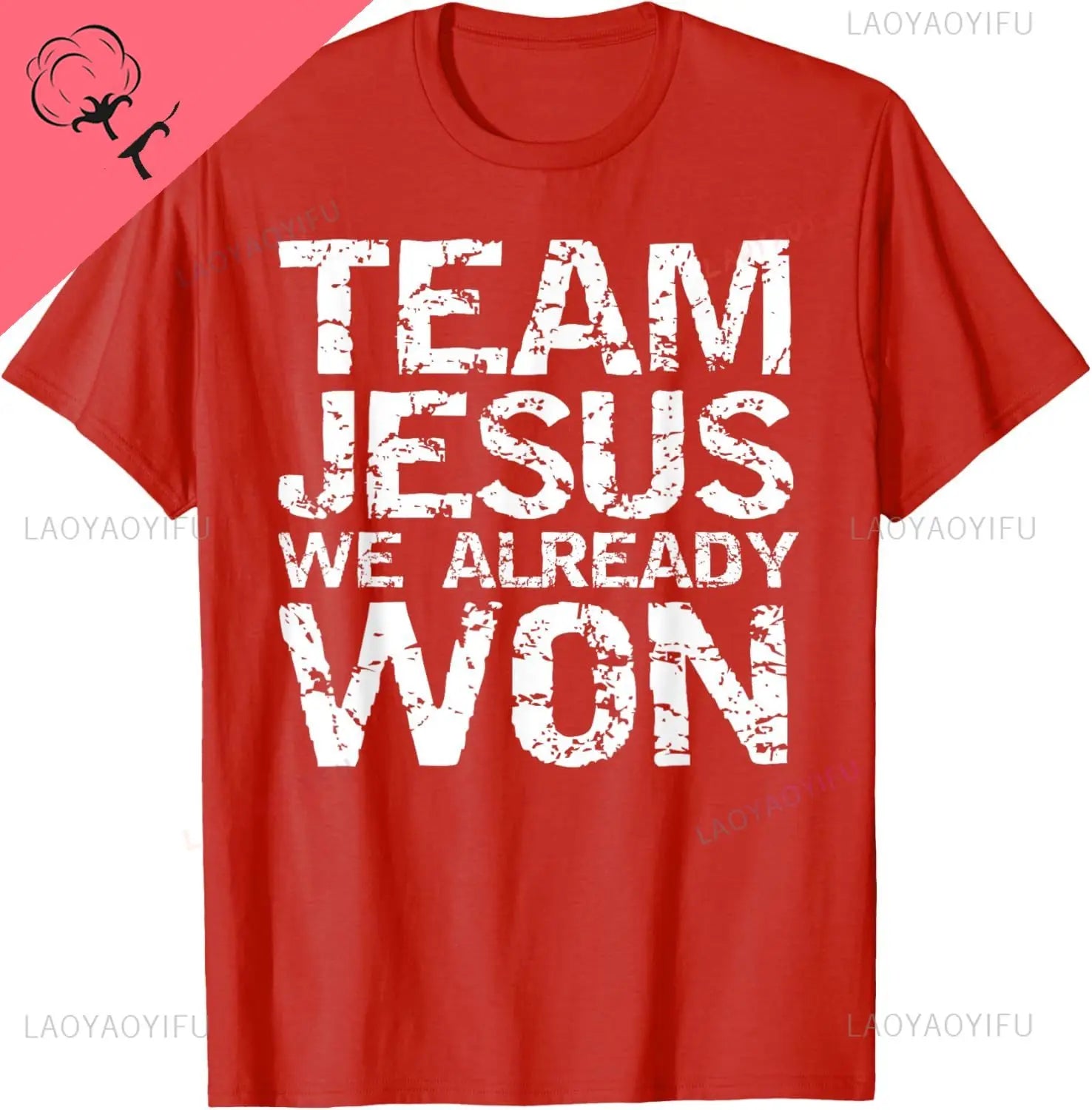 Matching Christian Shirts for Men Team Jesus We Already Won T-Shirt Funny Shirt Mens Clothing Personalized Clothing Ropa Hombre