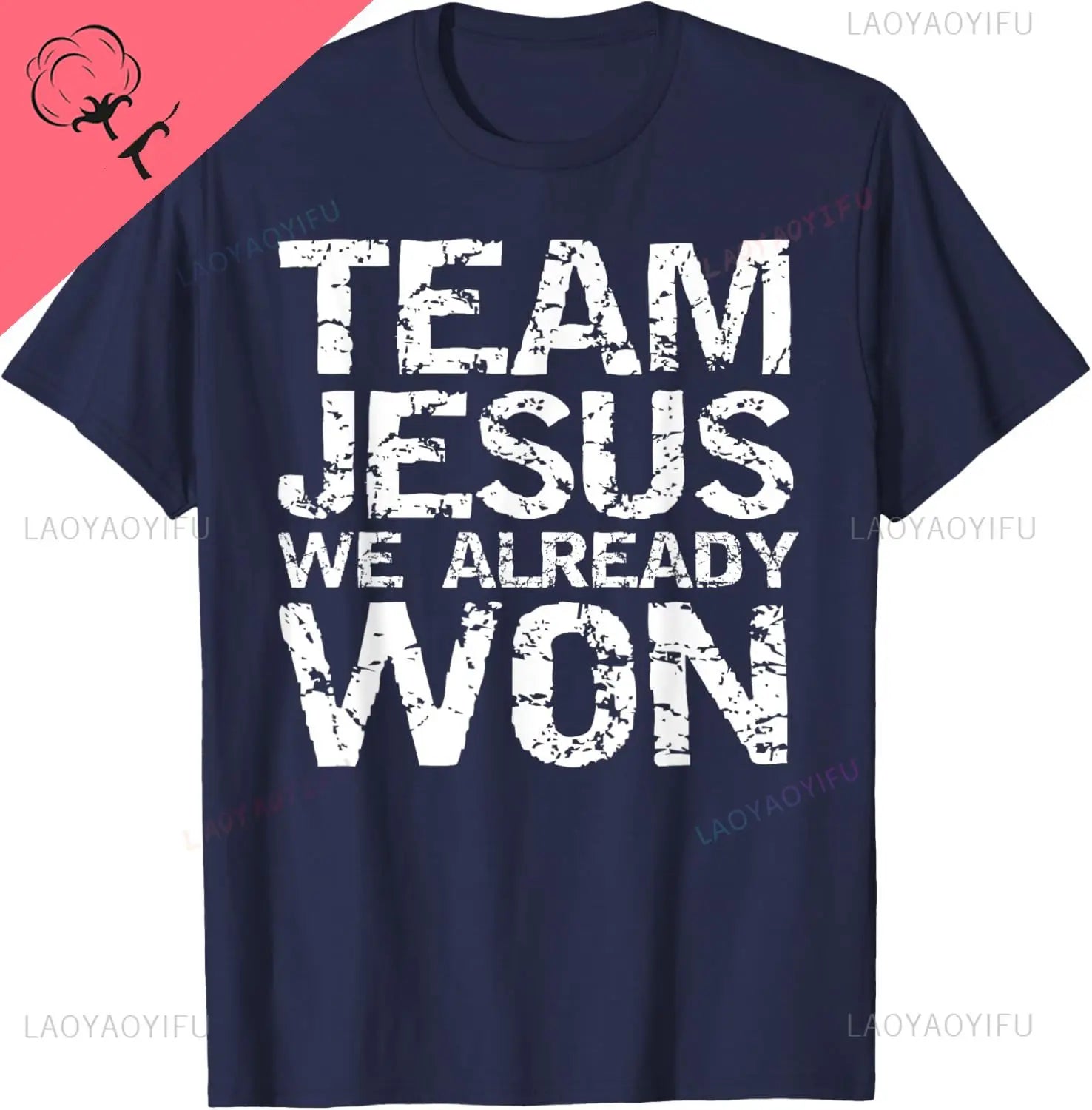 Matching Christian Shirts for Men Team Jesus We Already Won T-Shirt Funny Shirt Mens Clothing Personalized Clothing Ropa Hombre