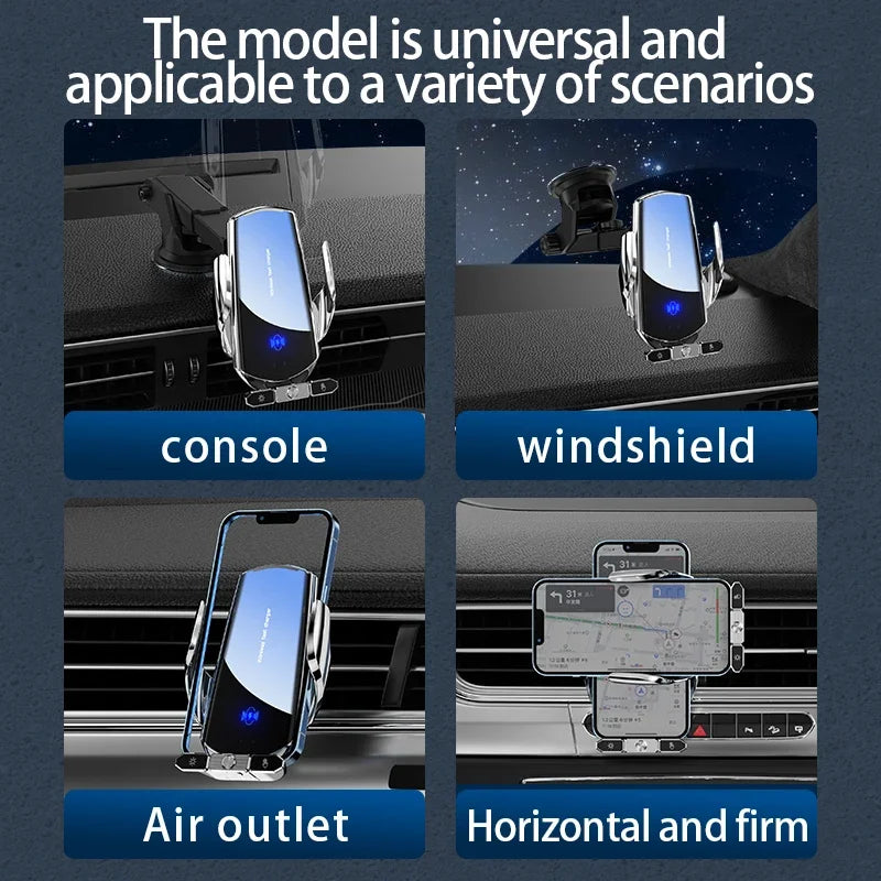Wireless Charger Car Auto Magnetic Air Vent Phone Holder For iPhone 16 15 14 13 Samsung Xiaomi Induction Fast Charging Station