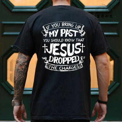 Fashion Graphic Tops Gift for Christian Jesus Streetwear Men Tee Shirt Jesus Christ Back Printing T-Shirt Oversized Y2k Clothing