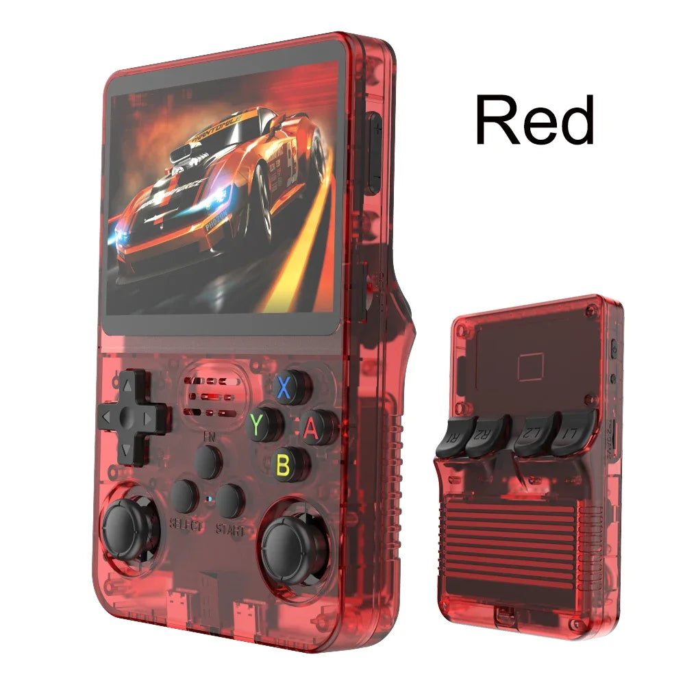 Open Source R36S Retro Handheld Video Game Console Linux System 3.5 Inch IPS Screen Portable Pocket Video Player 64GB Games