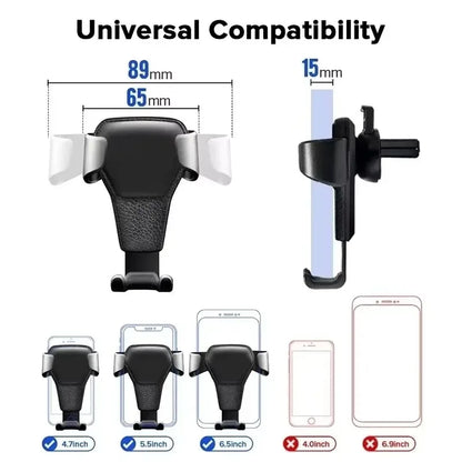 Gravity Car Phone Holder car Air Vent Clip Mount phone Stand Auto Locking Car GPS Navigation Bracket For iPhone Xiaomi Samsung