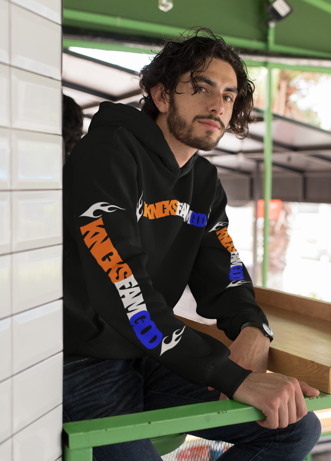 Knicks Hooded Long Sleeve Tee - New York Forever