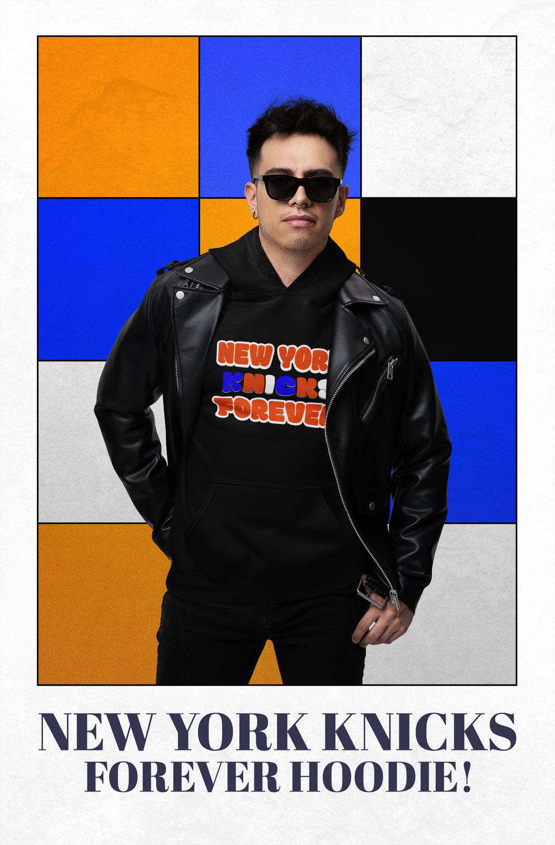 New York Knicks Forever Hoodie, Unisex Sports Sweatshirt, Basketball Fan Apparel, Gifts for Sports Lovers, Casual Streetwear