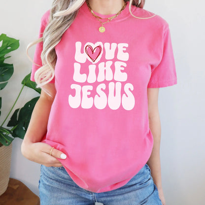 Love Like Jesus Shirt For Chrisian T Faith Christian Gift Church Retro Religious Clothing