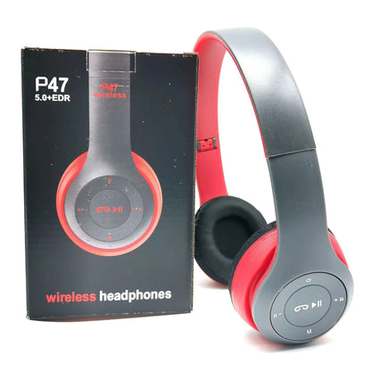 Foldable Bluetooth Headphones Wireless Overhead Earphones with Microphone Volume Control for iPhone And Android Game Headset