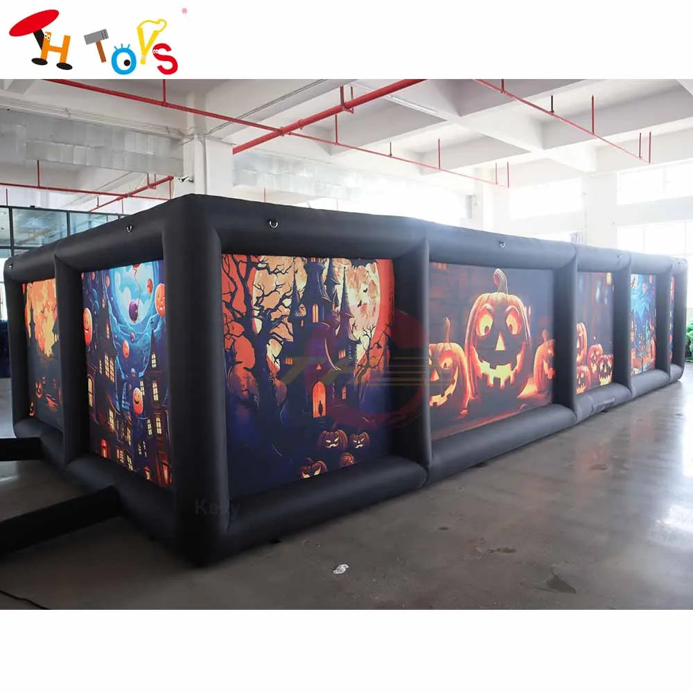 Fast Shipping Halloween Inflatable Haunted House Sport Games Fun Spooky Maze Tag Adults Pumpkin Inflatable Carnival Game Toys