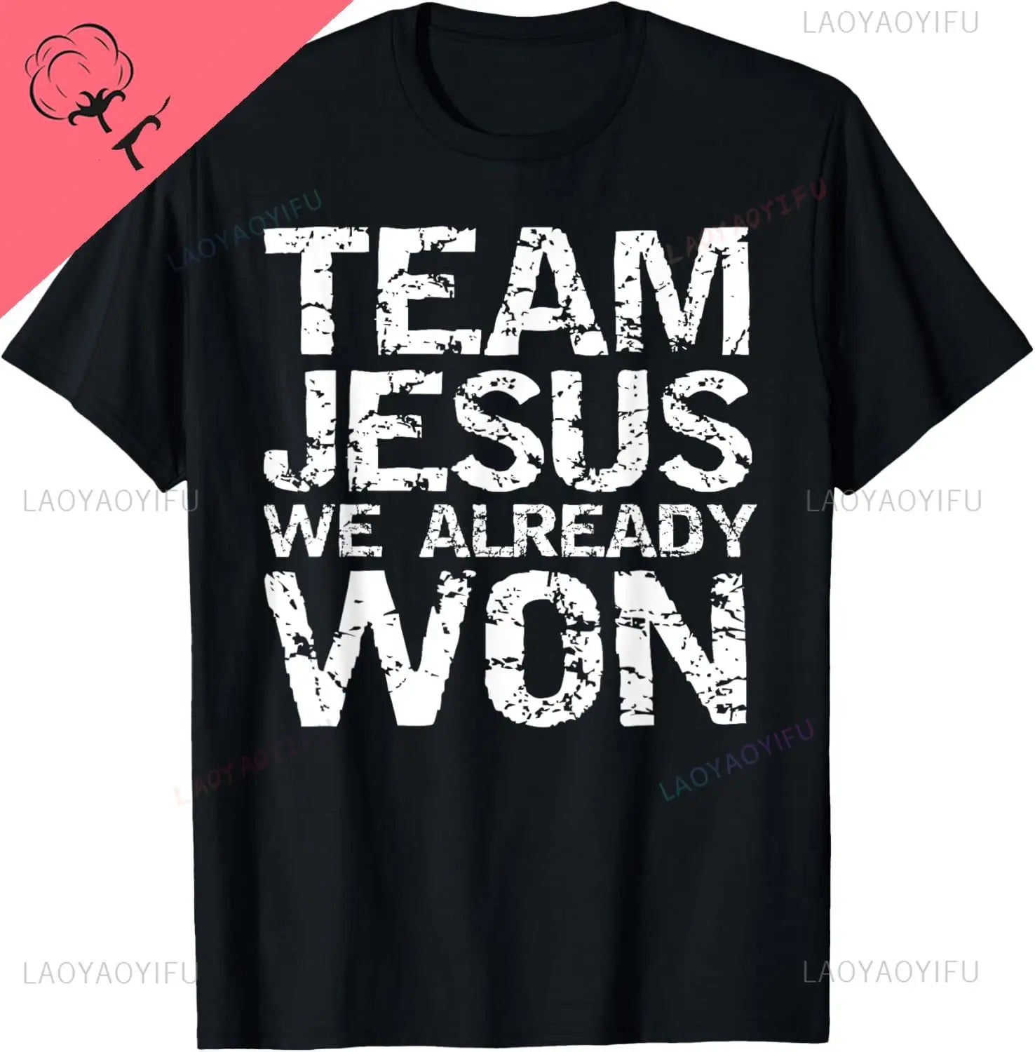 Matching Christian Shirts for Men Team Jesus We Already Won T-Shirt Funny Shirt Mens Clothing Personalized Clothing Ropa Hombre
