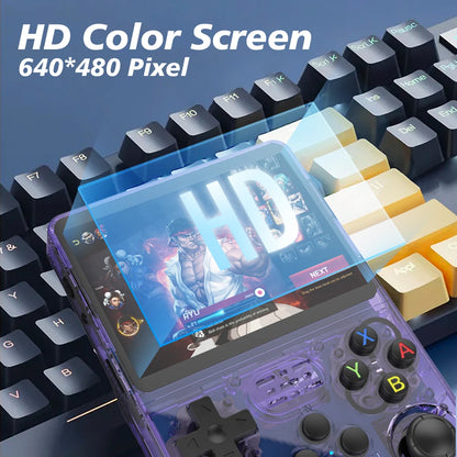 R36S new retro game console 3.5-inch Linux open-source system portable handheld game console with 128GB large memory