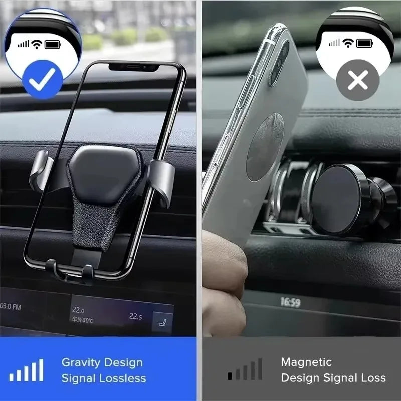 Gravity Car Phone Holder car Air Vent Clip Mount phone Stand Auto Locking Car GPS Navigation Bracket For iPhone Xiaomi Samsung