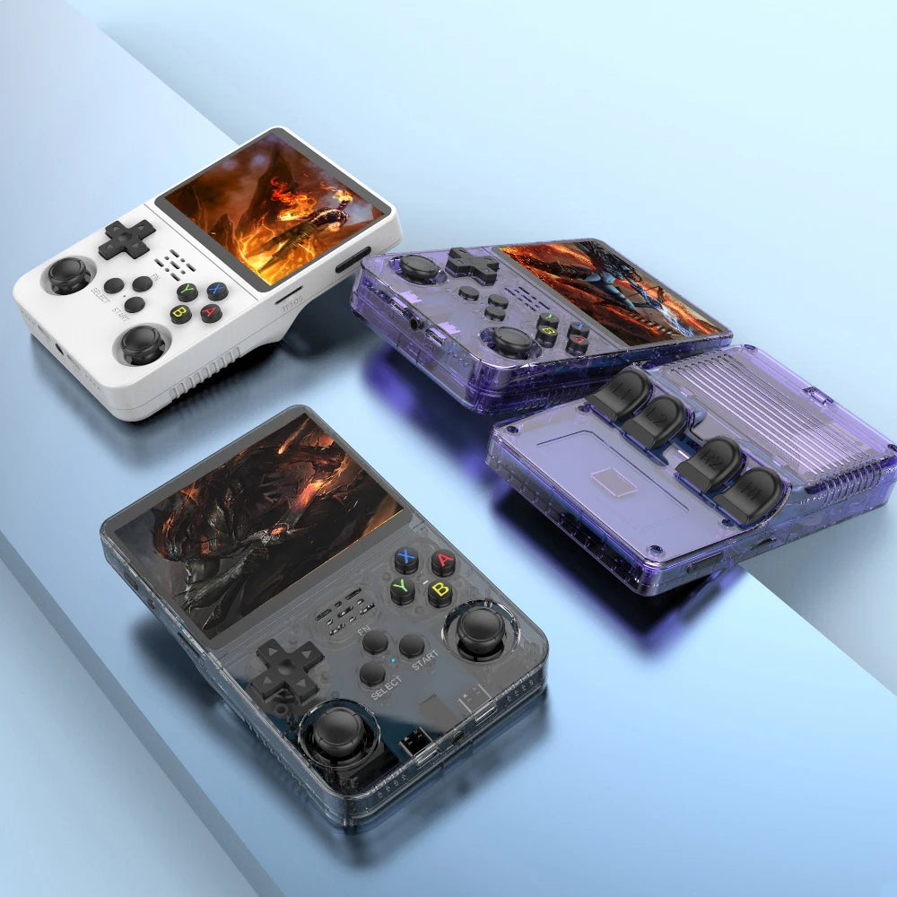 R36S new retro game console 3.5-inch Linux open-source system portable handheld game console with 128GB large memory