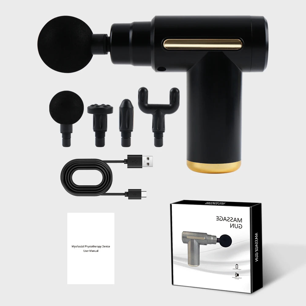 Button Fascia Gun Deep Tissue Massage Mini Lightweight and Adjustable Speed Massage Equipment Suitable for the Body