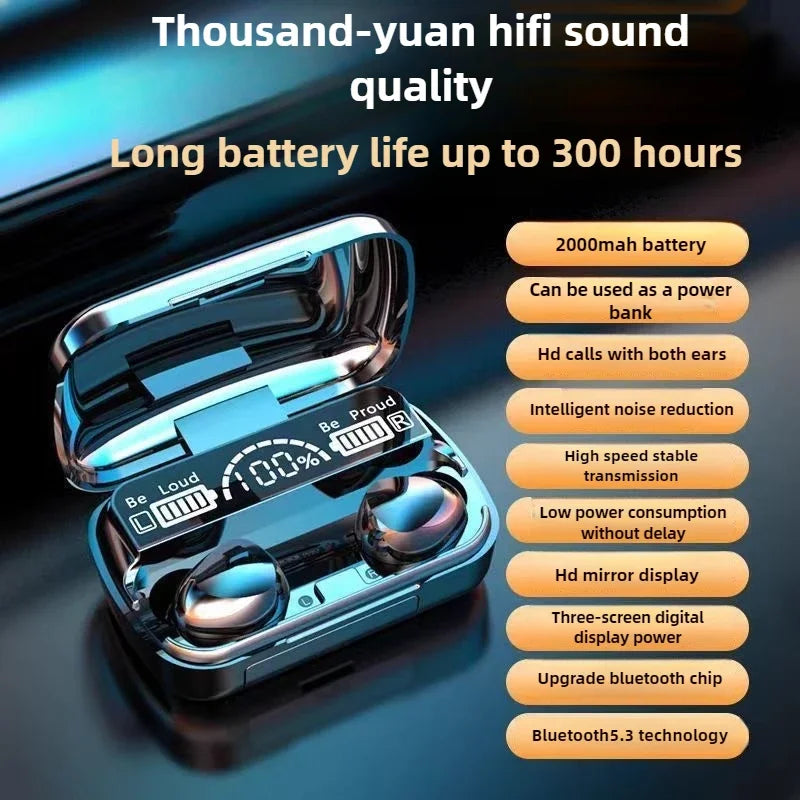 New wireless Bluetooth headphones with noise cancellation for sports, mini, compatible with Xiaomi, Huawei, vivo, OPPO and Apple