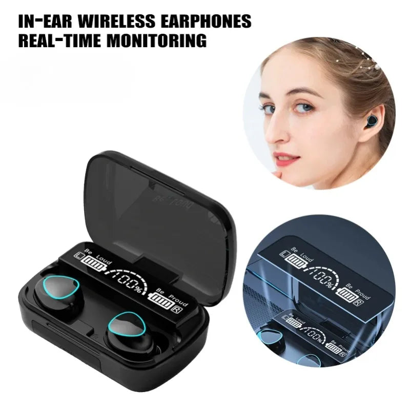 Original M10 Wireless Noise Canceling Headphones - Bluetooth Earpods with Mic, Stereo Sound &amp; Gamer Speaker for Sports