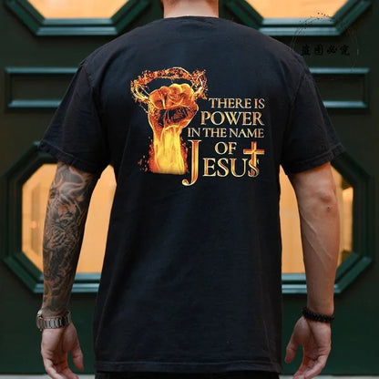 Fashion Graphic Tops Gift for Christian Jesus Streetwear Men Tee Shirt Jesus Christ Back Printing T-Shirt Oversized Y2k Clothing