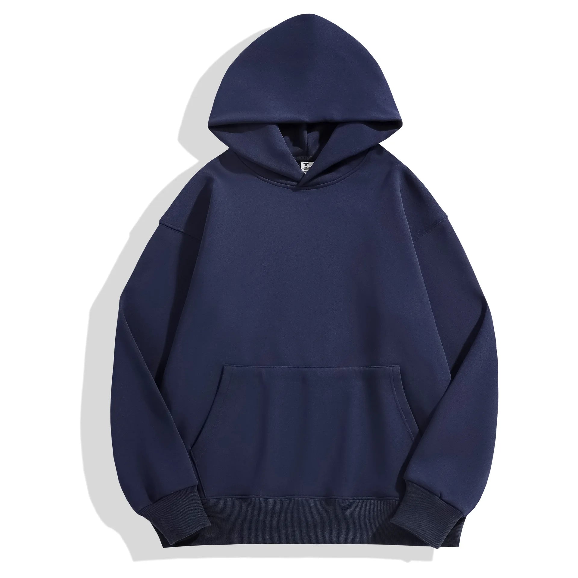 Customized Logo Men Women Autumn Winter Pullover Hoodie Fleece Work Coat Team Club Solid Color Sweater High School Student Top