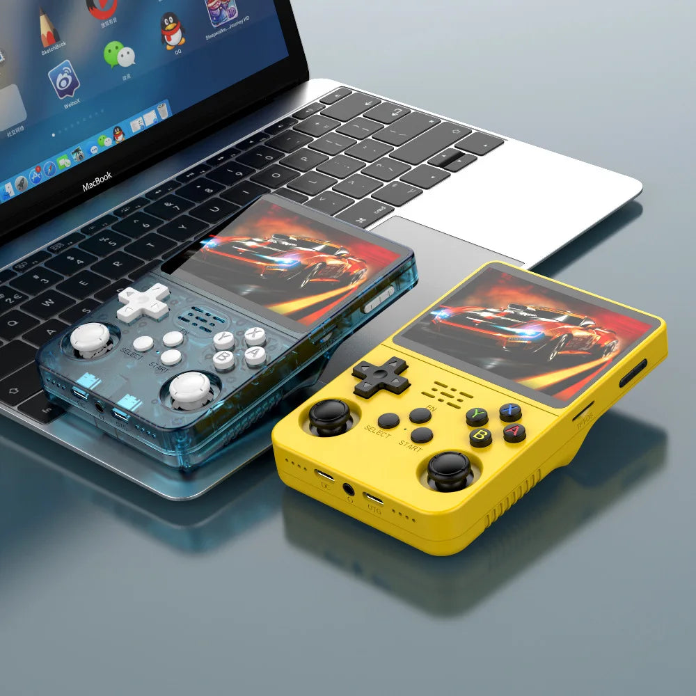 Open Source R36S Retro Handheld Video Game Console Linux System 3.5 Inch IPS Screen Portable Pocket Video Player 64GB Games