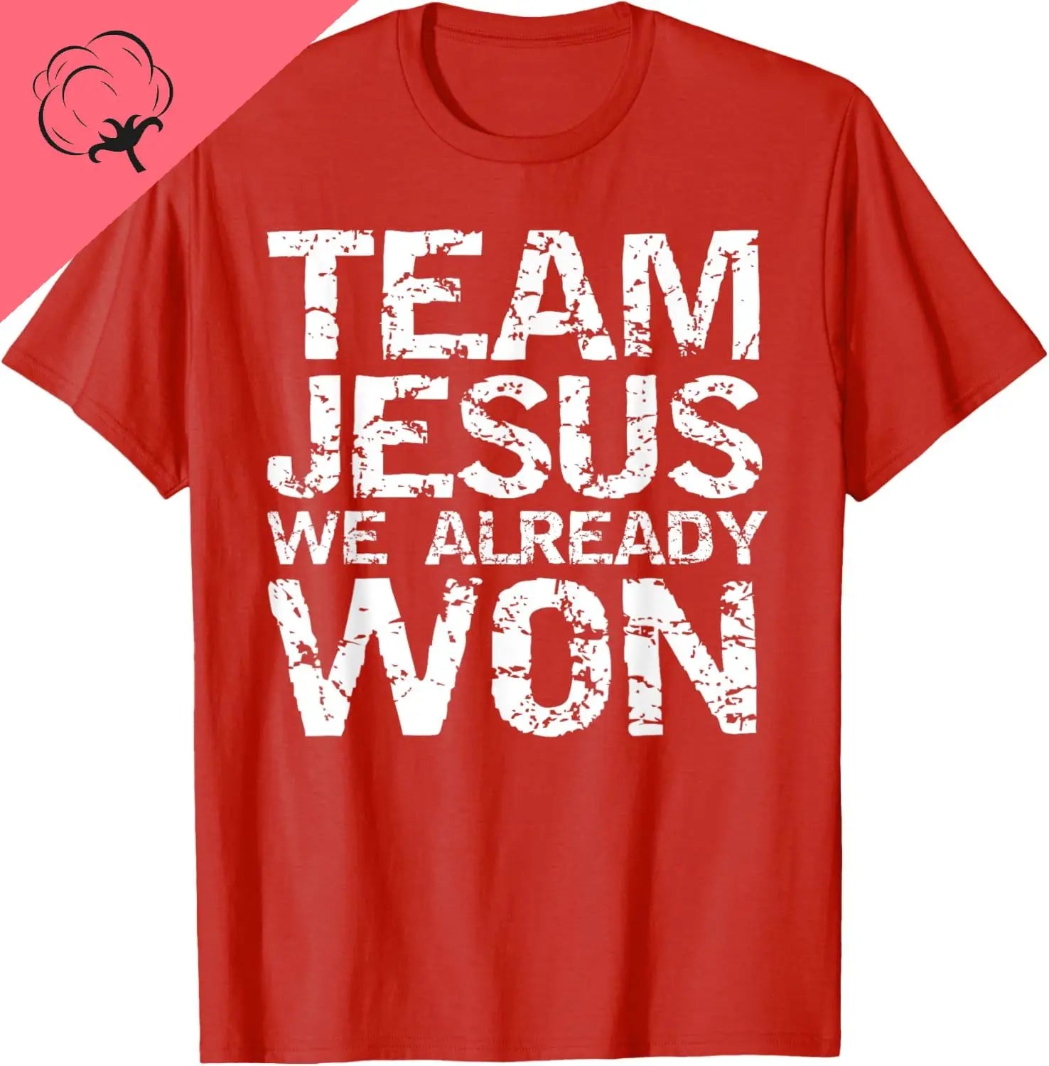 Matching Christian Shirts for Men Team Jesus We Already Won T-Shirt Funny Shirt Mens Clothing Personalized Clothing Ropa Hombre