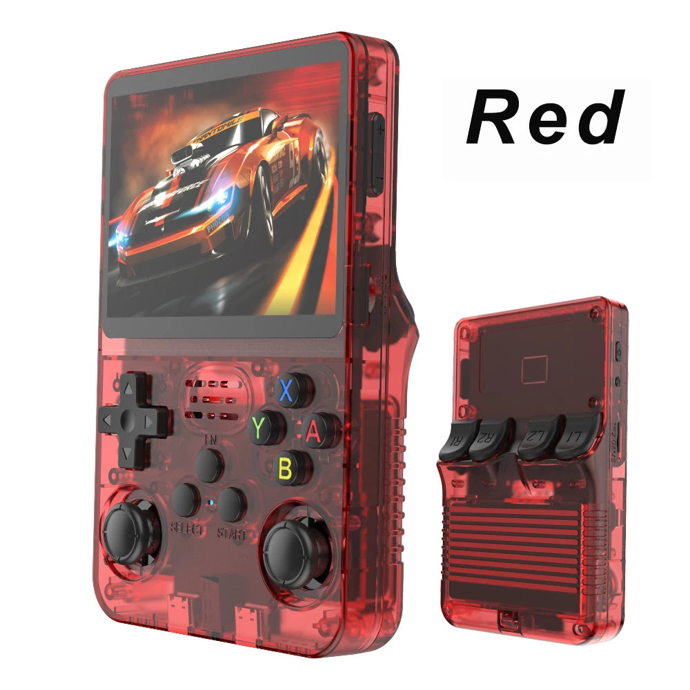 Open Source R36S Retro Handheld Video Game Console Linux System 3.5 Inch IPS Screen Portable Pocket Video Player 64GB Games
