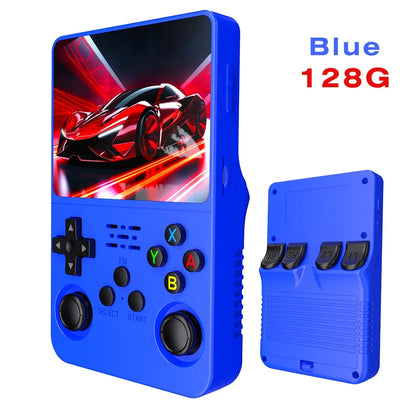 Open Source R36S Retro Handheld Video Game Console Linux System 3.5 Inch IPS Screen Portable Pocket Video Player 64GB Games