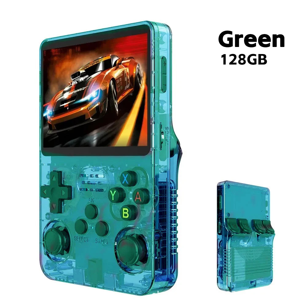 R36S Retro Handheld Video Game Console Linux System 3.5 Inch IPS Screen Portable Player 64GB GamesMultiple colors are available