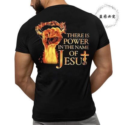 Fashion Graphic Tops Gift for Christian Jesus Streetwear Men Tee Shirt Jesus Christ Back Printing T-Shirt Oversized Y2k Clothing