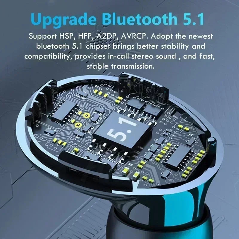 Original M10 Wireless Bluetooth Earpods - All-in-One Sports Headphones with Active Noise Canceling, Stereo Sound &amp; Built-in Mic