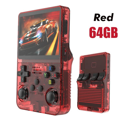 Open Source R36S Retro Handheld Video Game Console Linux System 3.5 Inch IPS Screen Portable Pocket Video Player 64GB Games